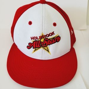 Holbrook All Stars OC Sports Team Green Pro Flex Baseball Cap Red Size Small